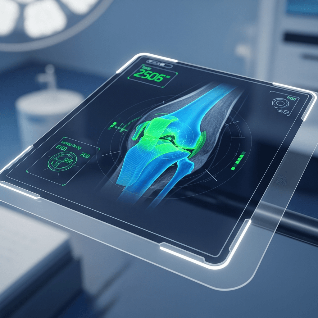 High-tech 3D digital medical imaging of a joint